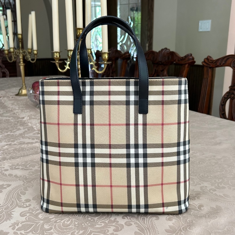 Vintage Burberry Nova Check Tote Bag